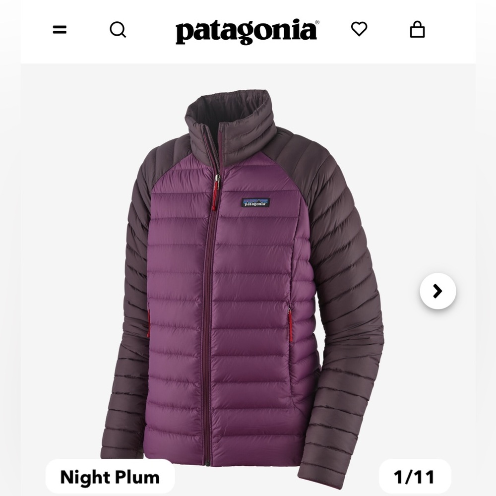 Patagonia Down Sweater XXL in Night Plum